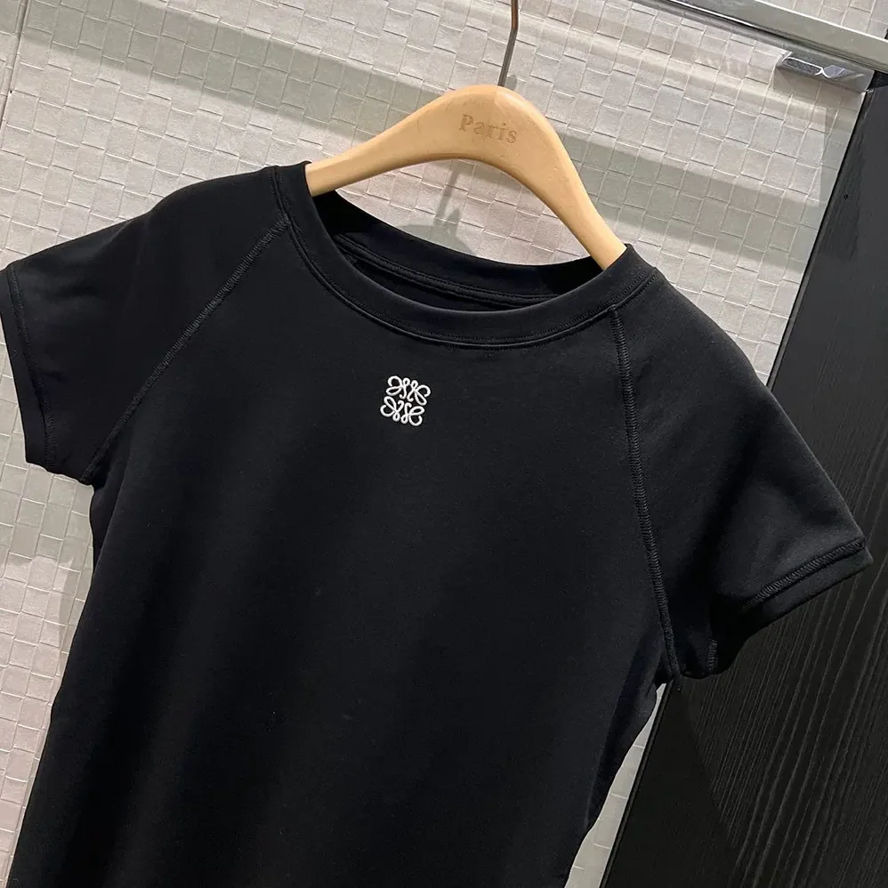 Loewe Small Fit T-Shirt in Cotton Blend for Women in Black Loewe Small Fit T-Shirt in Cotton Blend for Women in Black