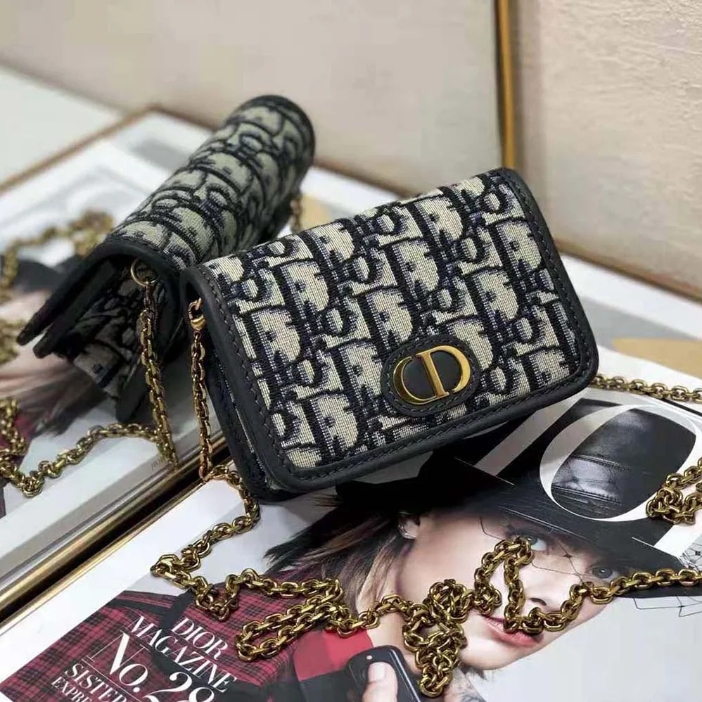 Dior 30 Montaigne nano pouch Blue Dior Oblique Jacquard for Women Dior 30 Montaigne nano pouch Blue Dior Oblique Jacquard for Women