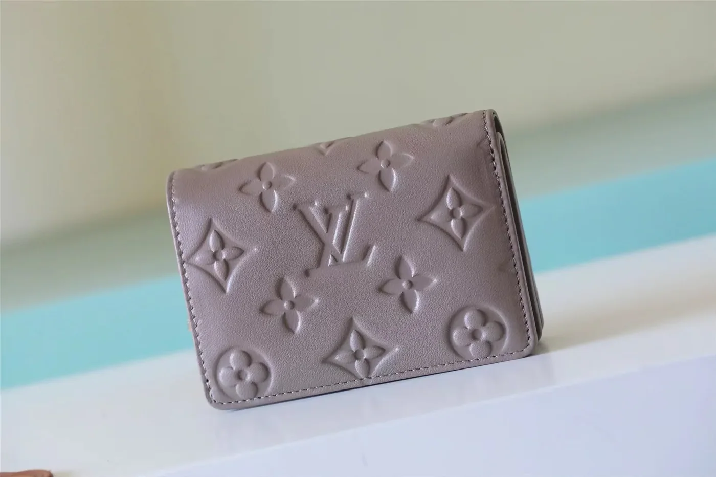 Louis Vuitton Lou Wallet / Monogram Embossed Light Brown Gold Hardware Louis Vuitton Lou Wallet / Monogram Embossed Light Brown Gold Hardware