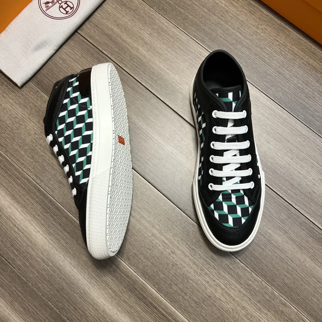Hermes Enjoy Sneaker Black And Green