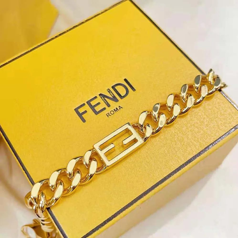 Fendi Baguette Gold for Women in colored Bracelet