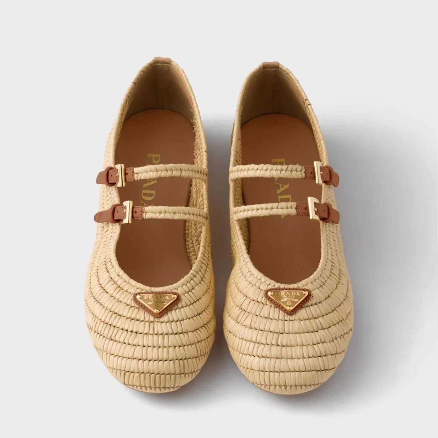 Prada Crochet Ballerinas Flats Beige 1F927N_2ACS_F0P9G_F_005