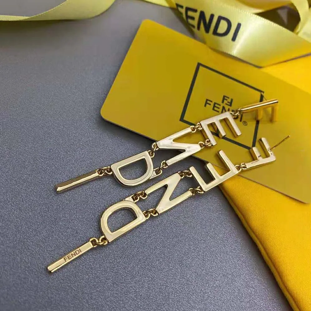 Fendi Signature Gold for Women in color Earrings