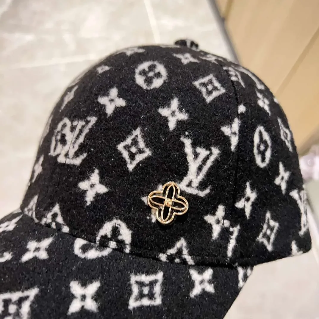Louis Vuitton Monogram Pattern Cap Black Louis Vuitton Monogram Pattern Cap Black