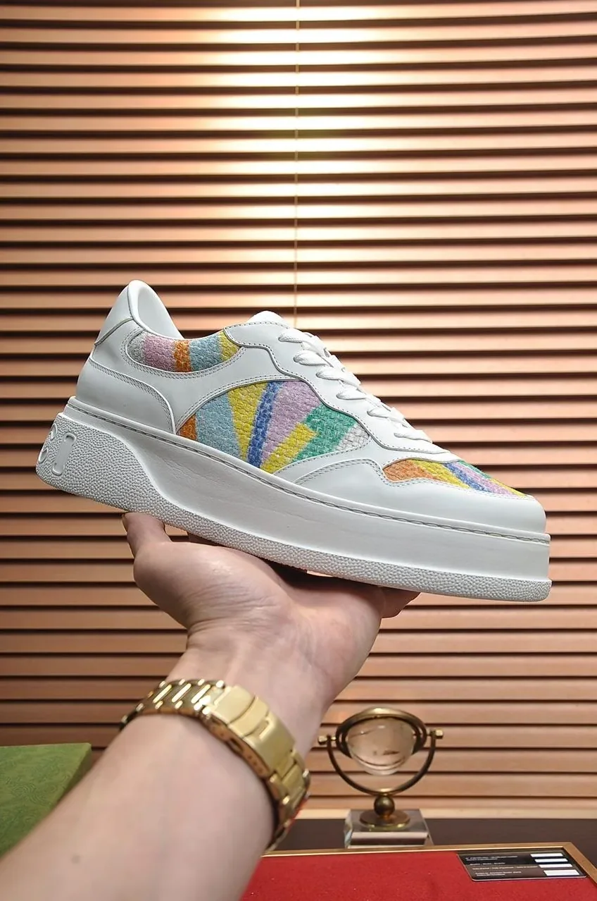 Gucci Sneaker With Pale Rainbow White for Men Gucci Sneaker With Pale Rainbow White for Men