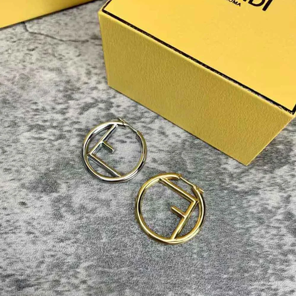 Fendi F Is Fendi Earrings Gold and Palladium Earrings for Women Fendi F Is Fendi Earrings Gold and Palladium Earrings for Women