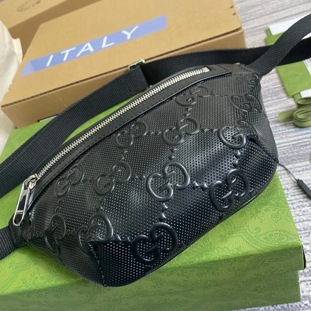 Gucci GG Embossed Belt Bag Black GG Embossed / Gucci GG Embossed Belt Bag Black GG Embossed /