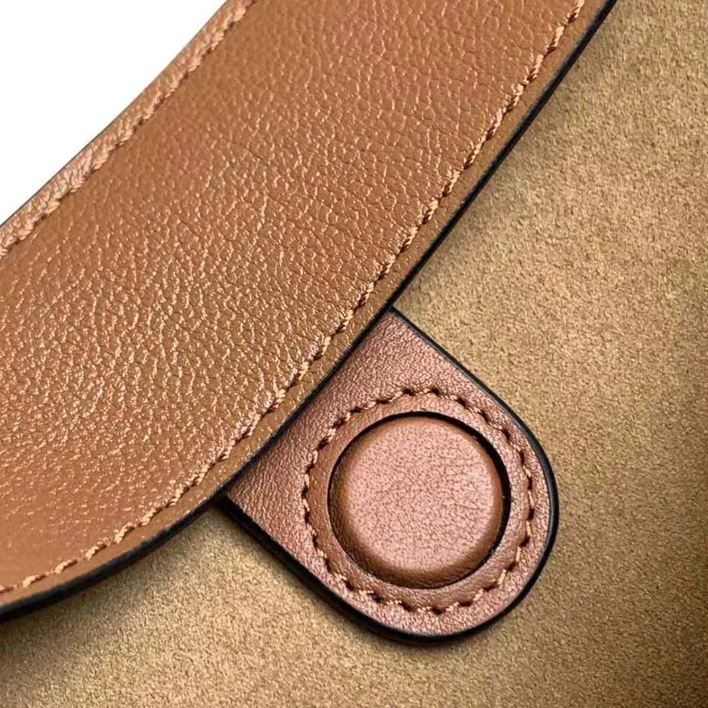 Loewe Luna Bag in Satin Calfskin and Jacquard for Women in Brown