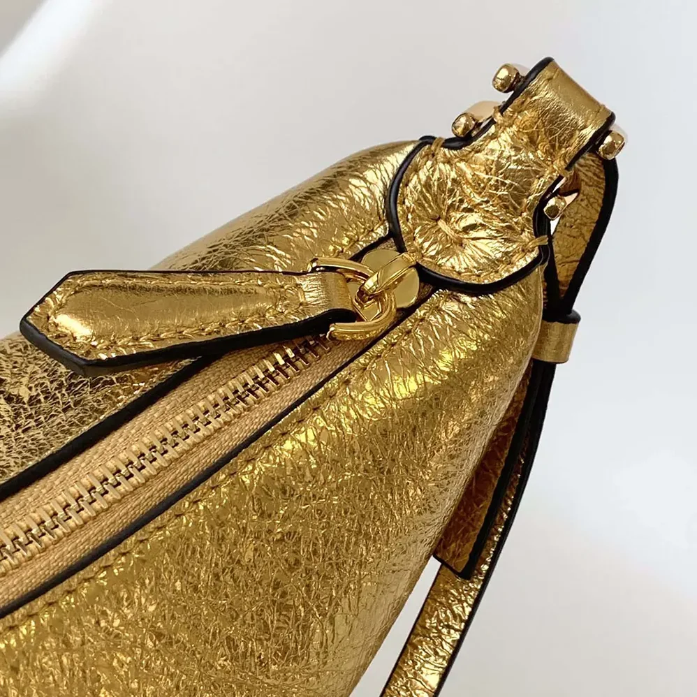Fendi Fendigraphy Mini Gold Leather Mini for Women in bag