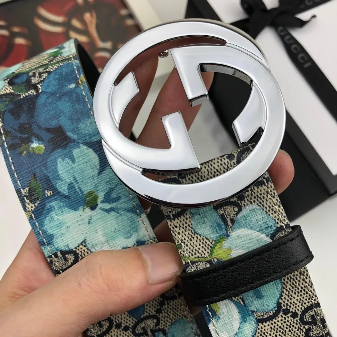 Gucci Superme Belt With Floral Embroidery Beige in Ebony Supreme Canvas