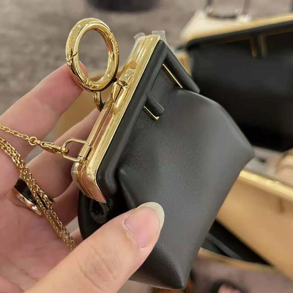 Fendi Nano Fendi First Charm Nappa Leather for Women in Black