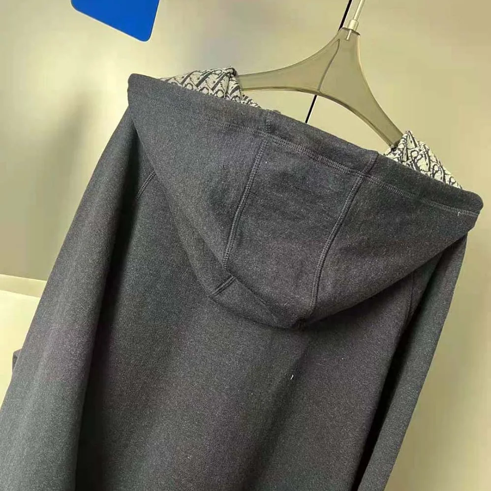 Dior Track Jacket Navy Blue Cotton Knit and Cashmere for Women