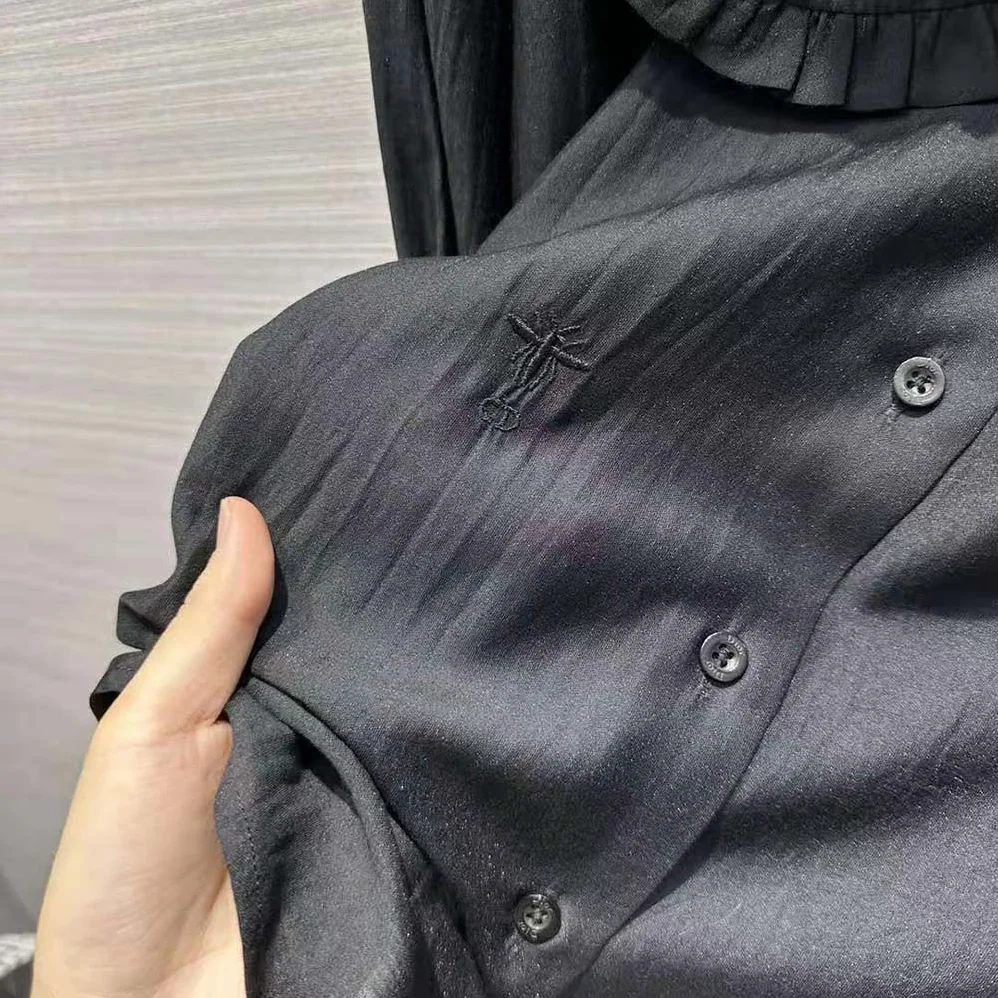 Dior Ascot Blouse Black Silk Twill for Women Dior Ascot Blouse Black Silk Twill for Women