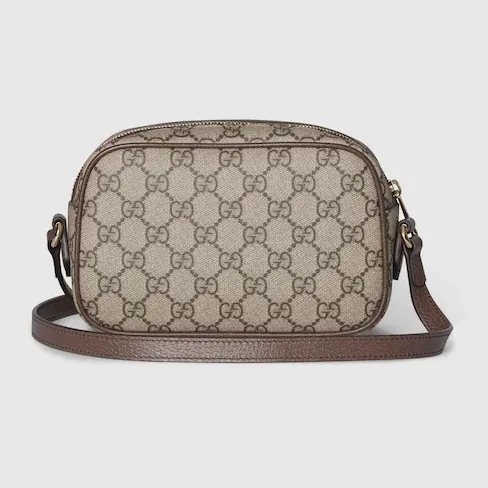 Gucci Ophidia Small Shoulder Bag / Beige And Dark Brown Light Gold Hardware