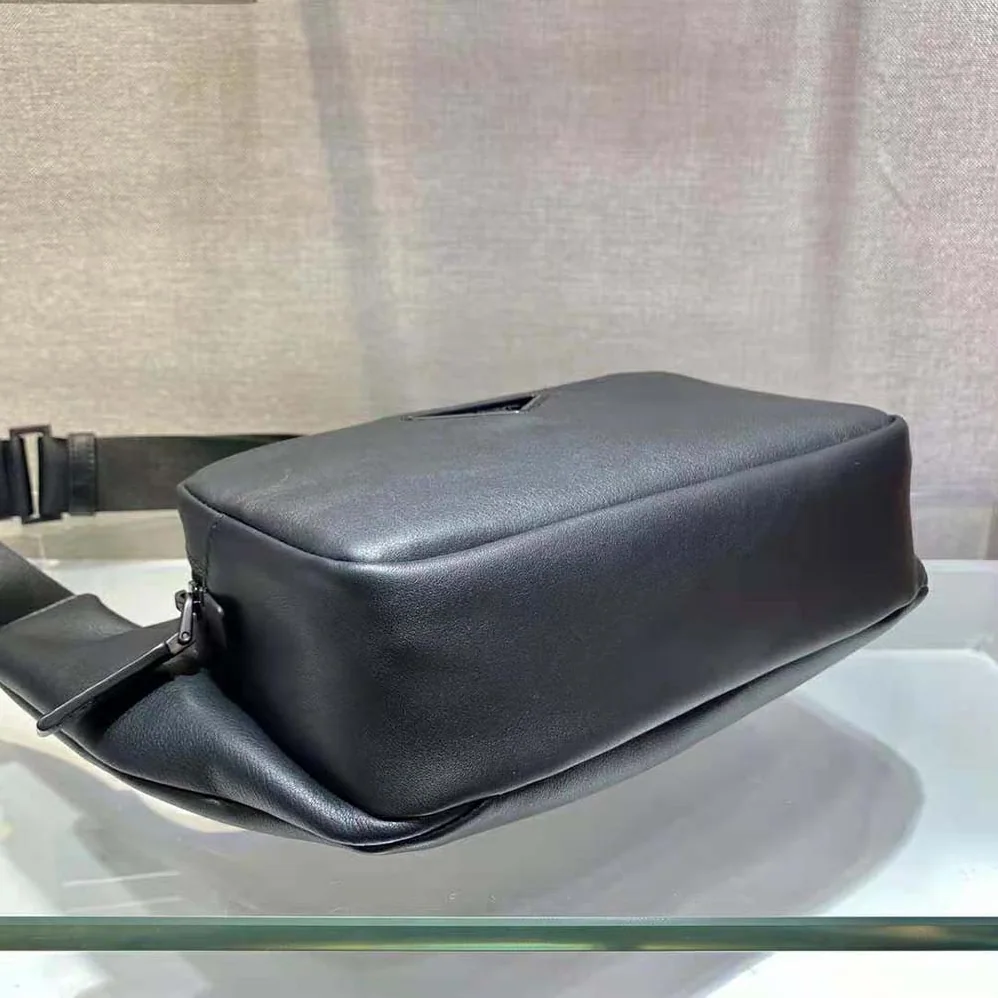 Prada Leather Shoulder Bag for Men in Black Prada Leather Shoulder Bag for Men in Black