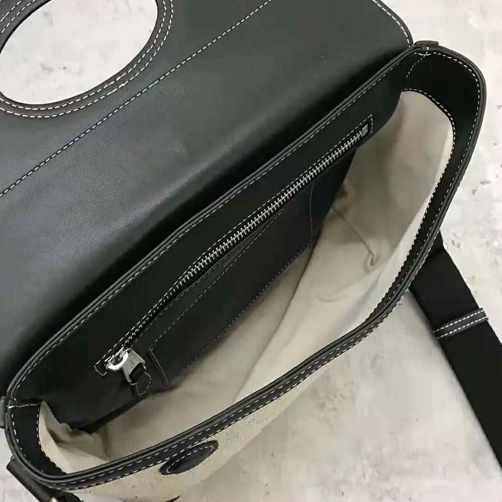 Burberry Horseferry Print Canvas Pocket Messenger Bag for Men