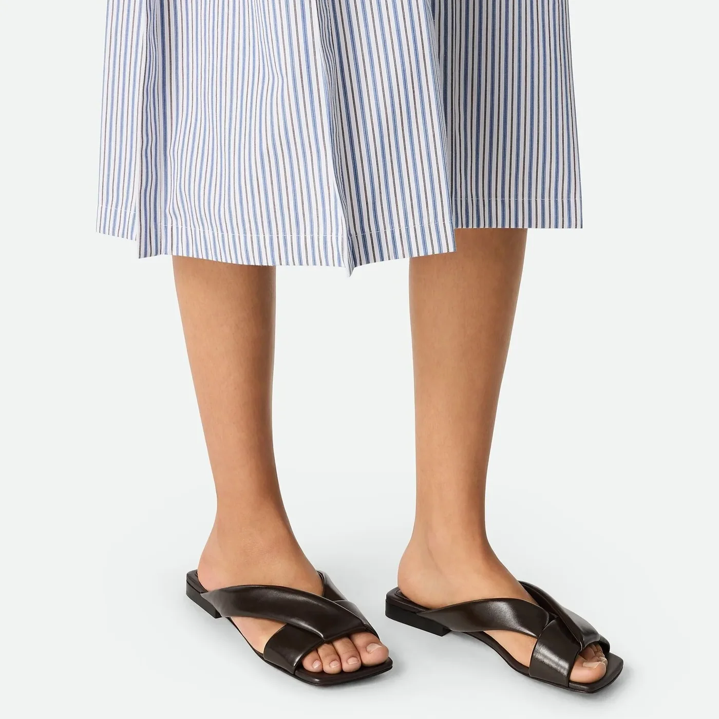 Bottega Veneta Riva Flat Mule Fondant Bottega Veneta Riva Flat Mule Fondant