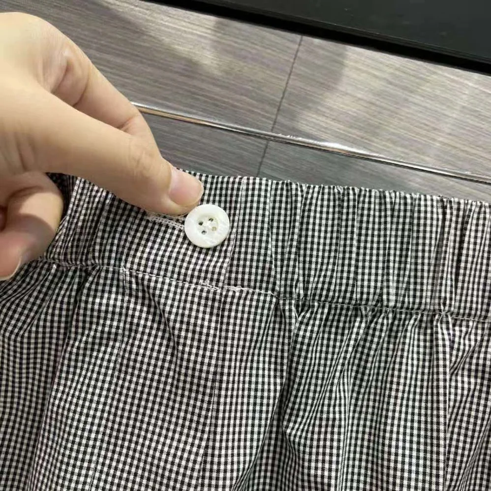 Prada Gingham Check Shorts for Women Prada Gingham Check Shorts for Women