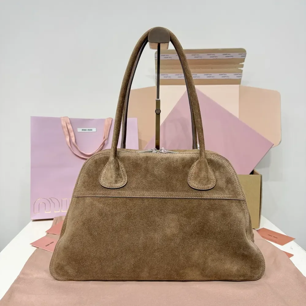 Miu Miu Vivant Suede Bag for Women in Cocoa Brown Miu Miu Vivant Suede Bag for Women in Cocoa Brown
