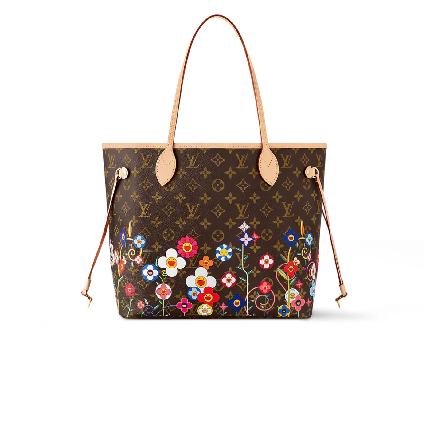 Louis Vuitton LV x TM Neverfull MM Tote Bag in Brown Monogram Gold Hardware