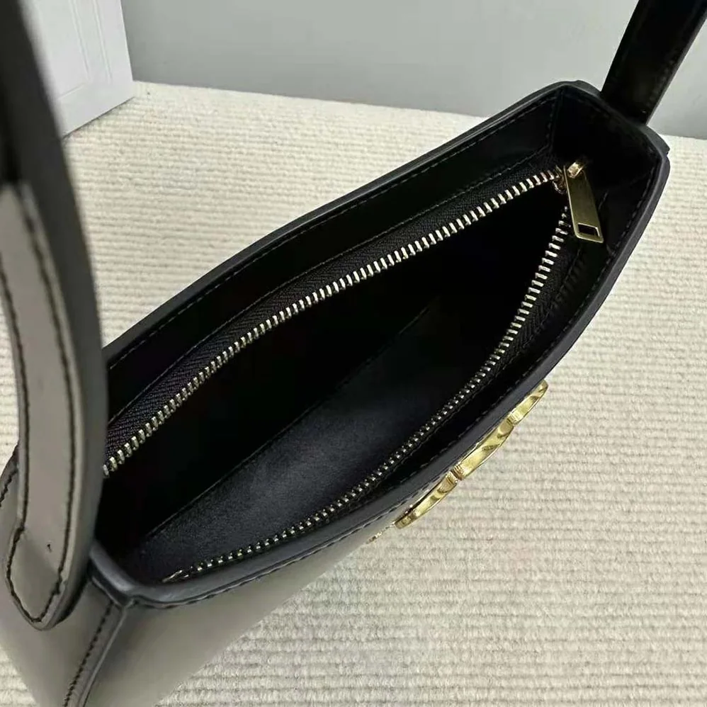 Celine Medium Tilly Bag in Shiny Calfskin for Women in Black