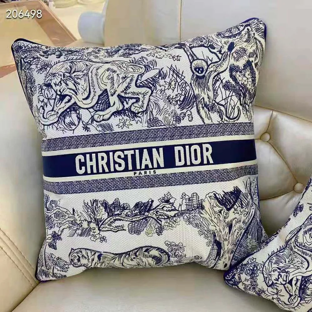 Dior Square Pillow Blue Toile de Jouy for Women Dior Square Pillow Blue Toile de Jouy for Women