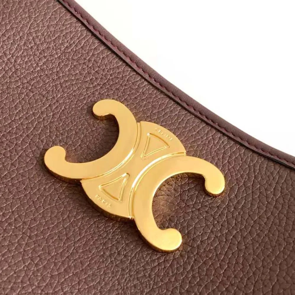 Celine Medium Newspaper Bag in Supple Calfskin for Women in Maroon