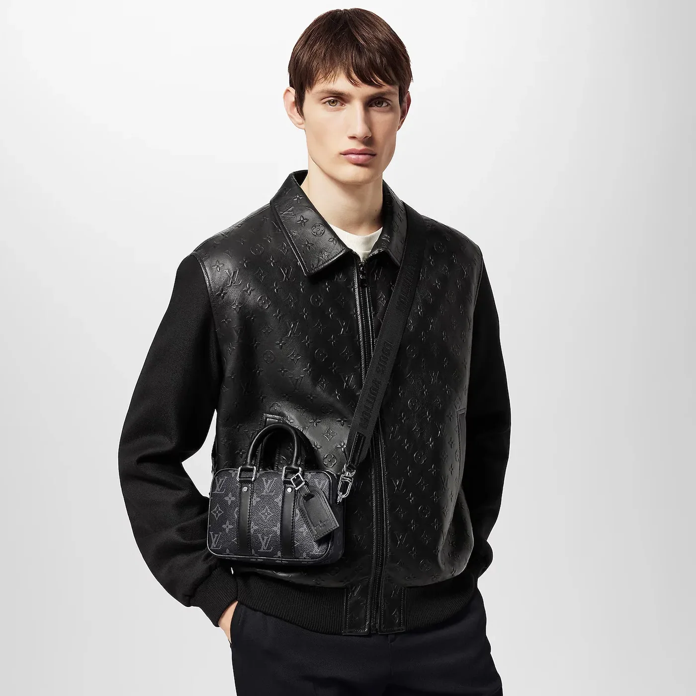 Louis Vuitton Nano Porte Documents Voyage Bag Black / Louis Vuitton Nano Porte Documents Voyage Bag Black /