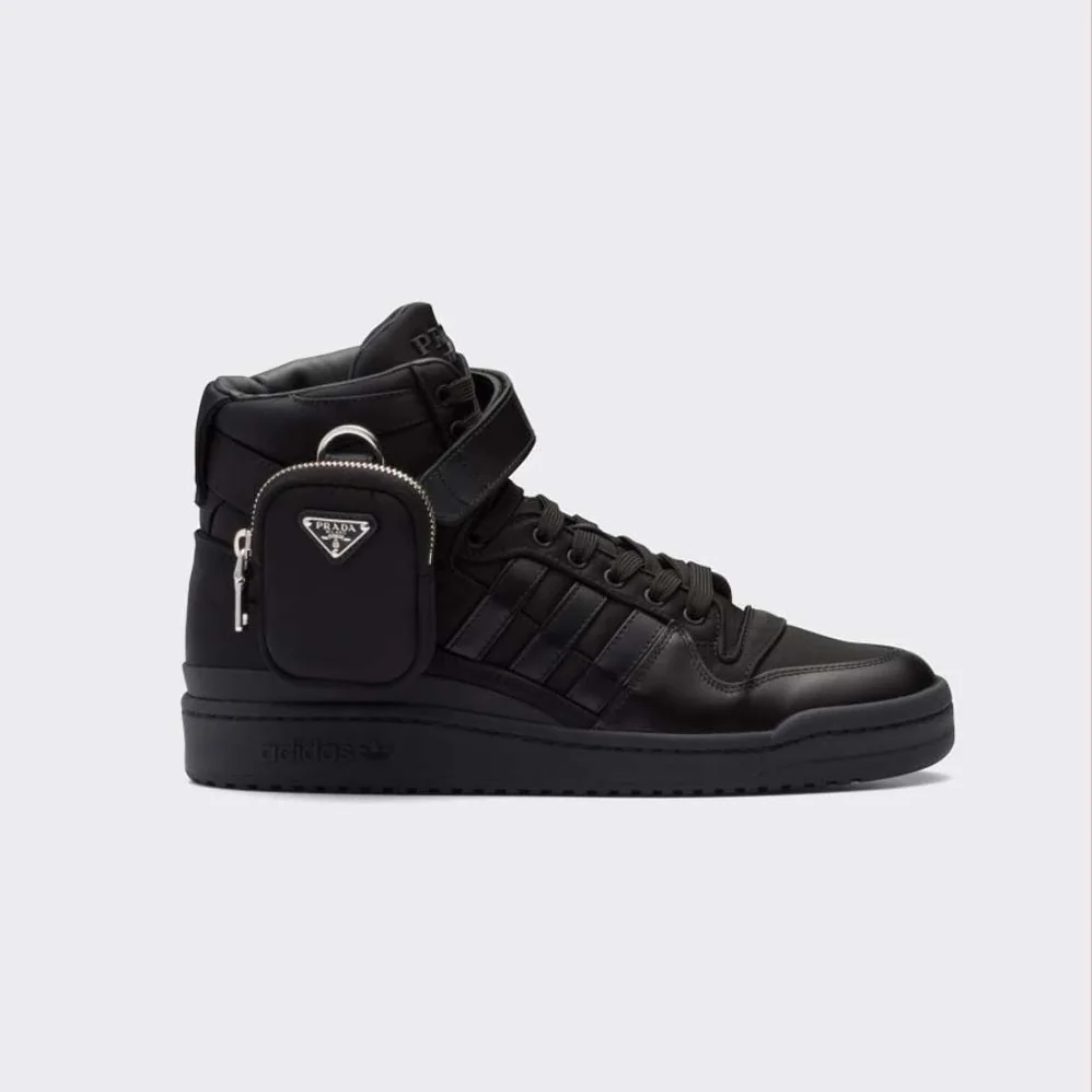 Prada Adidas for Prada Re-Nylon Forum High-Top Sneakers for Women in Black Prada Adidas for Prada Re-Nylon Forum High-Top Sneakers for Women in Black