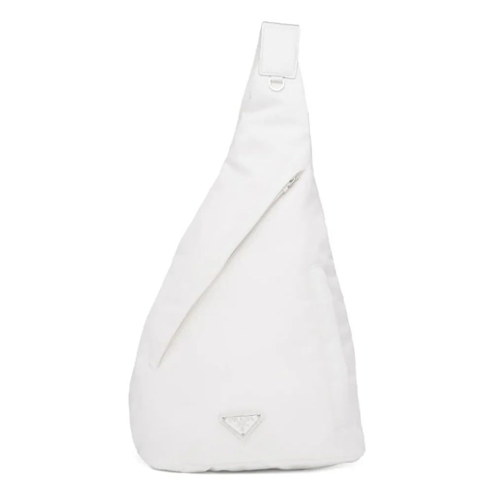 Prada Re-Nylon and Leather Backpack for Women in White Prada Re-Nylon and Leather Backpack for Women in White