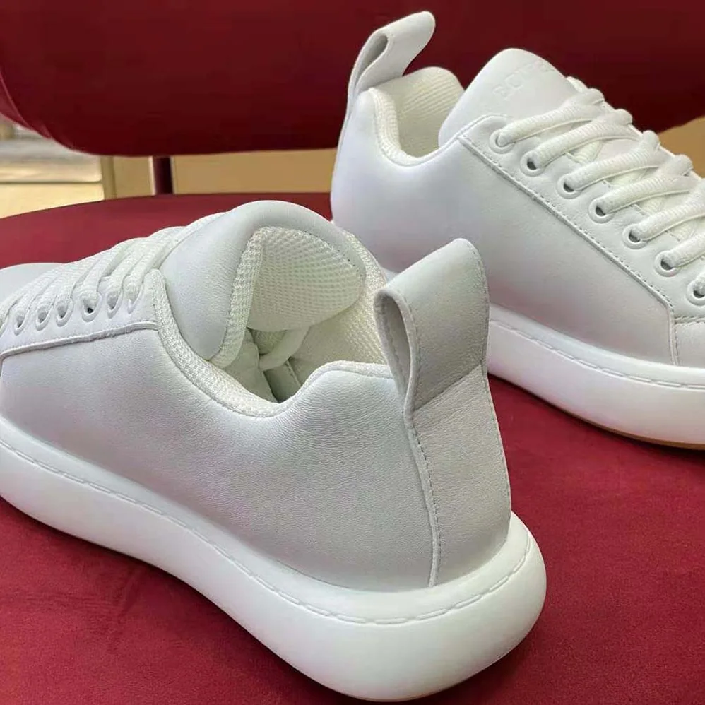 Bottega Veneta Pillow Sneaker Padded Leather Lace-up Sneakers for Unisex in Beige Bottega Veneta Pillow Sneaker Padded Leather Lace-up Sneakers for Unisex in Beige
