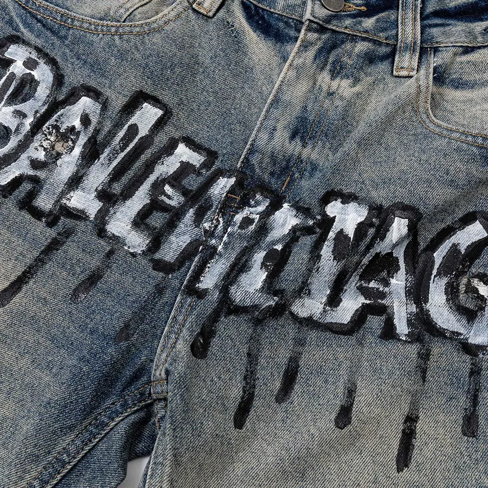 Balenciaga Relaxed Fit Pants in Blue Cotton Denim for Women Balenciaga Relaxed Fit Pants in Blue Cotton Denim for Women