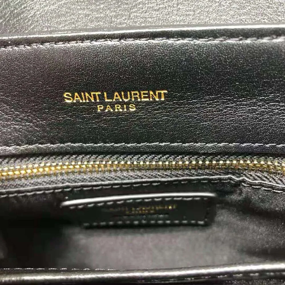 Saint Laurent YSL Loulou Toy Strap Bag in Matelassé “Y” Leather for Women in Black