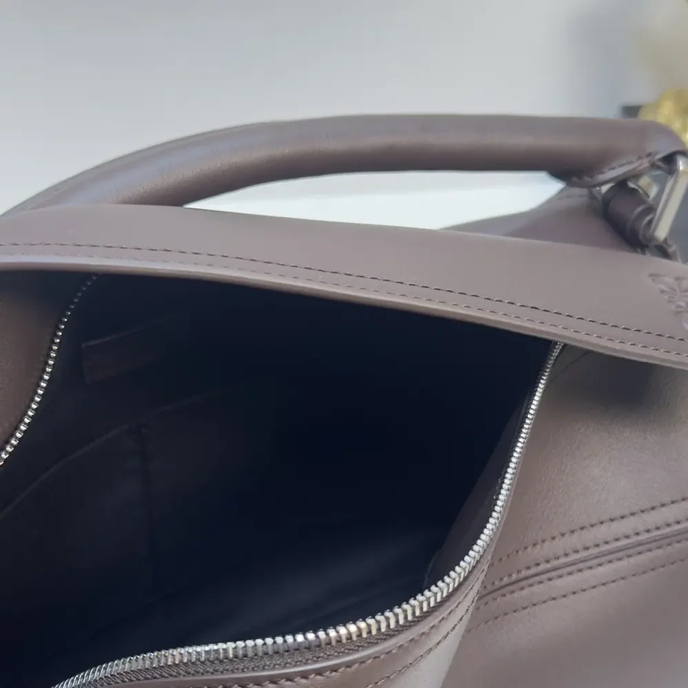 Loewe Small Puzzle Biker Bag in Shiny Calfskin for Unisex Loewe Small Puzzle Biker Bag in Shiny Calfskin for Unisex