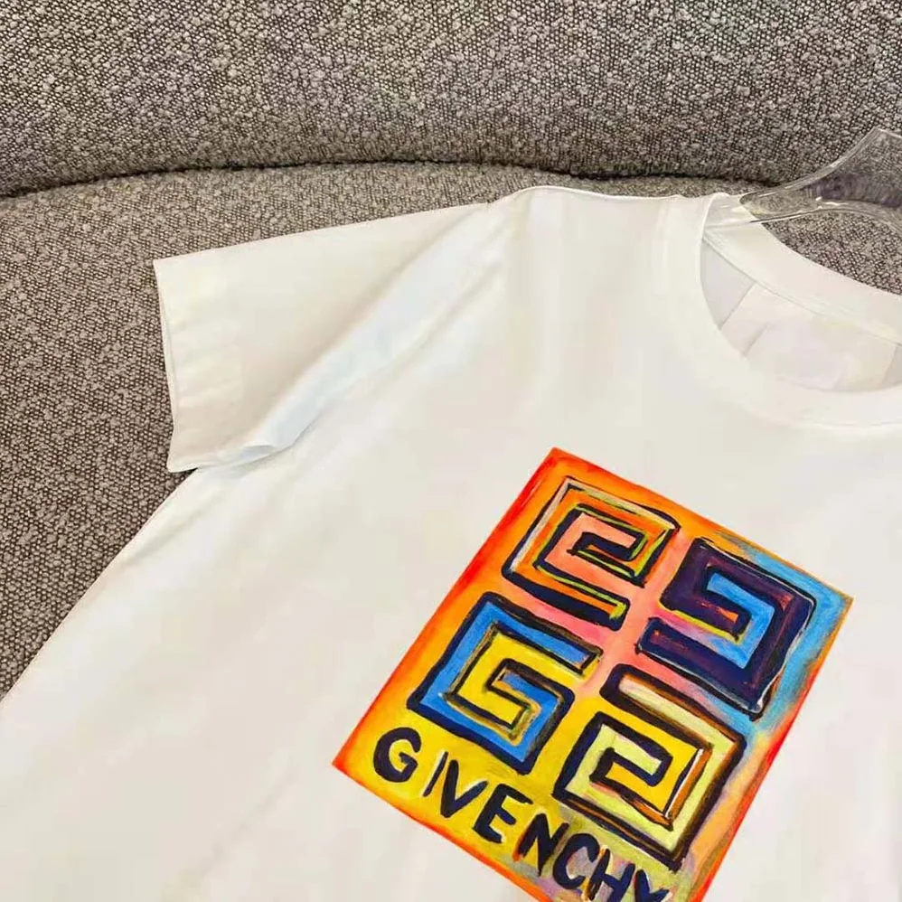 Givenchy Slim Fit T-shirt in Jersey with 4G Sun Print for Men in White Givenchy Slim Fit T-shirt in Jersey with 4G Sun Print for Men in White