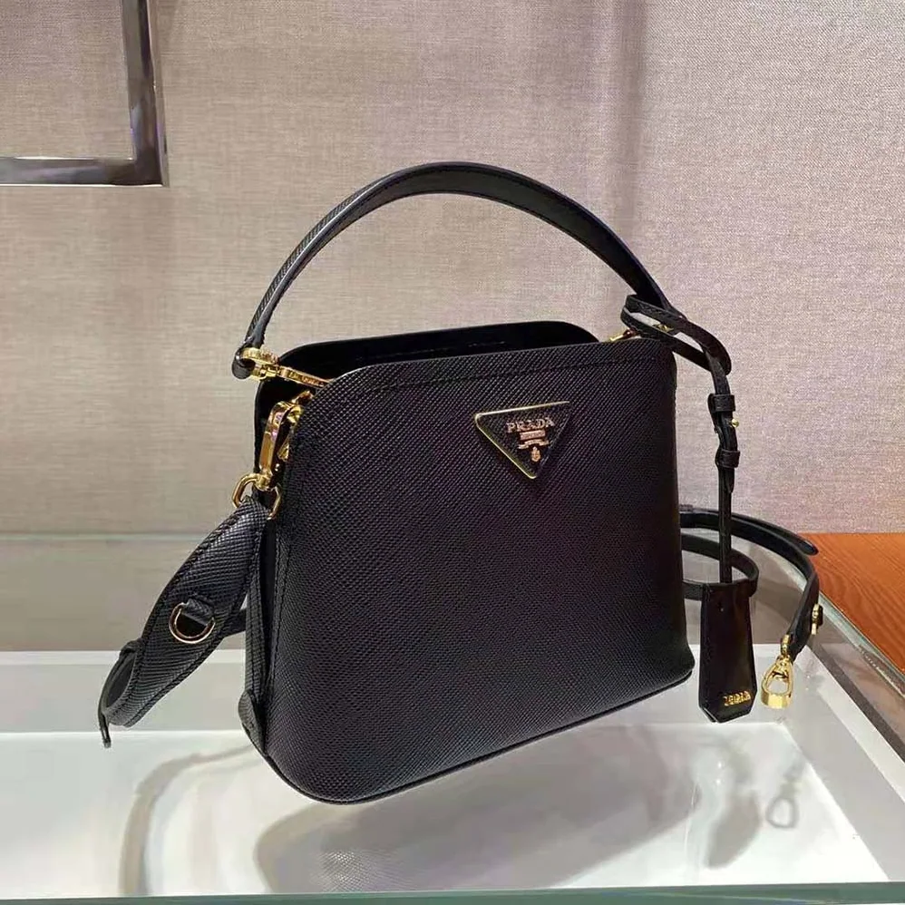 Prada Prada Matinee Micro Saffiano Leather Bag for Women in Black