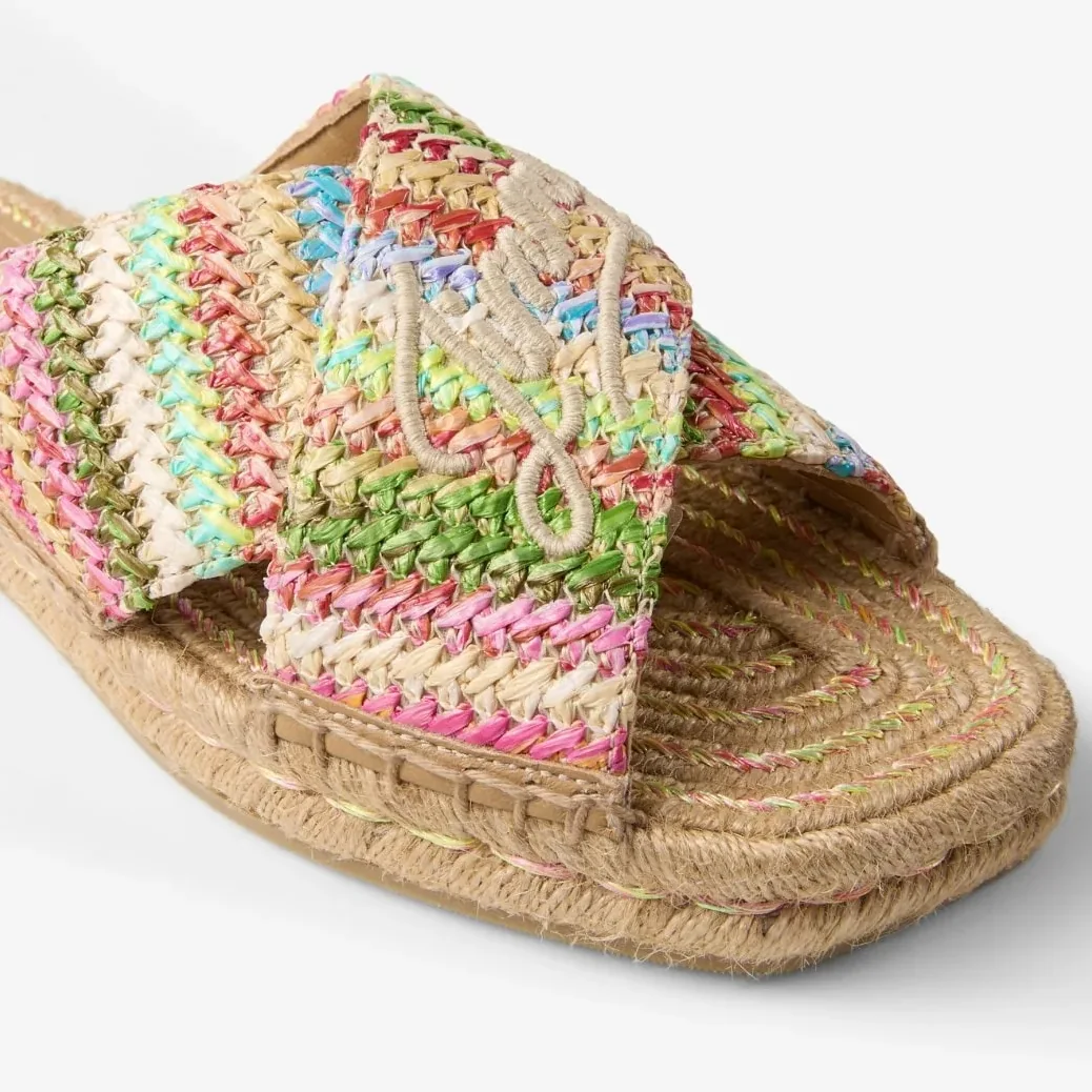 Jimmy Choo Aciel Sandal Flat Multicolor ACIELSANDALFLATQEU