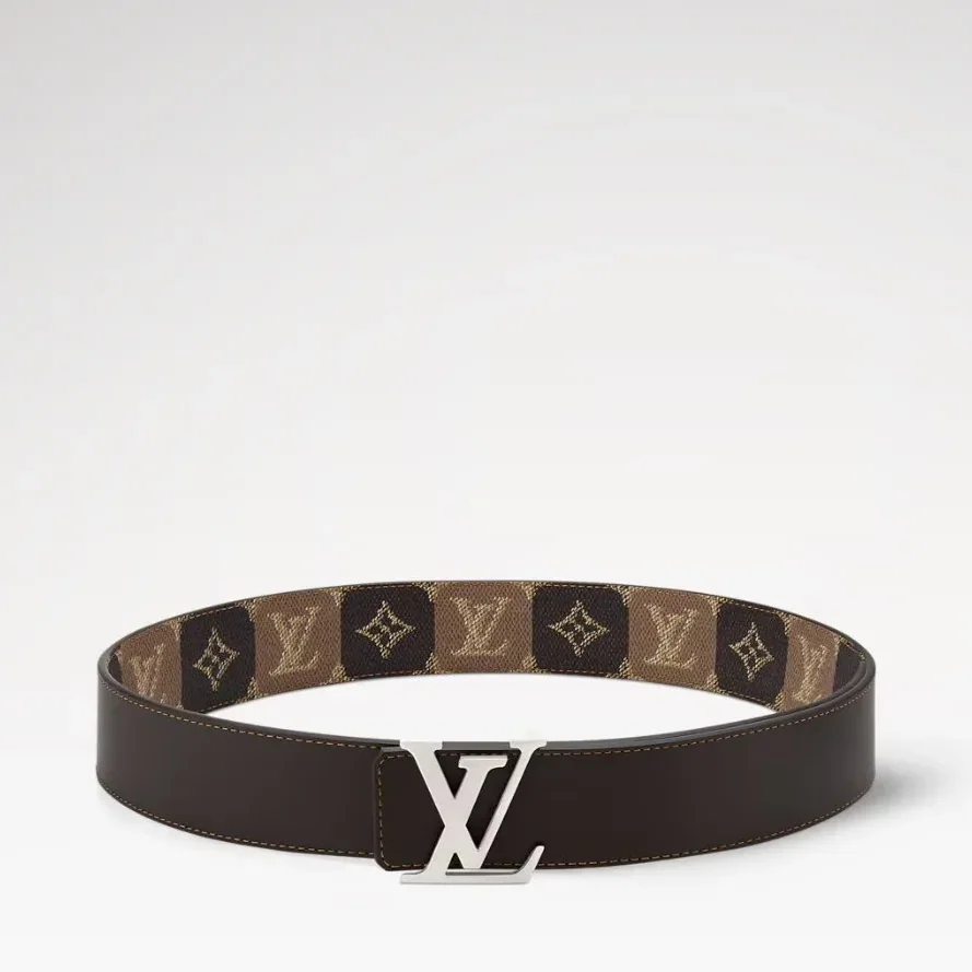 Louis Vuitton LV Initiales College Monogram Heritage Reversible Belt Brown