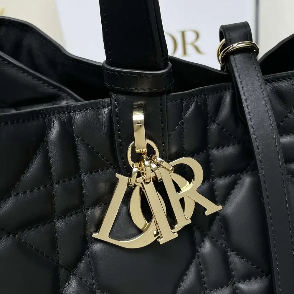 Dior Large Dior Toujours Bag Black Macrocannage Calfskin for Women Dior Large Dior Toujours Bag Black Macrocannage Calfskin for Women