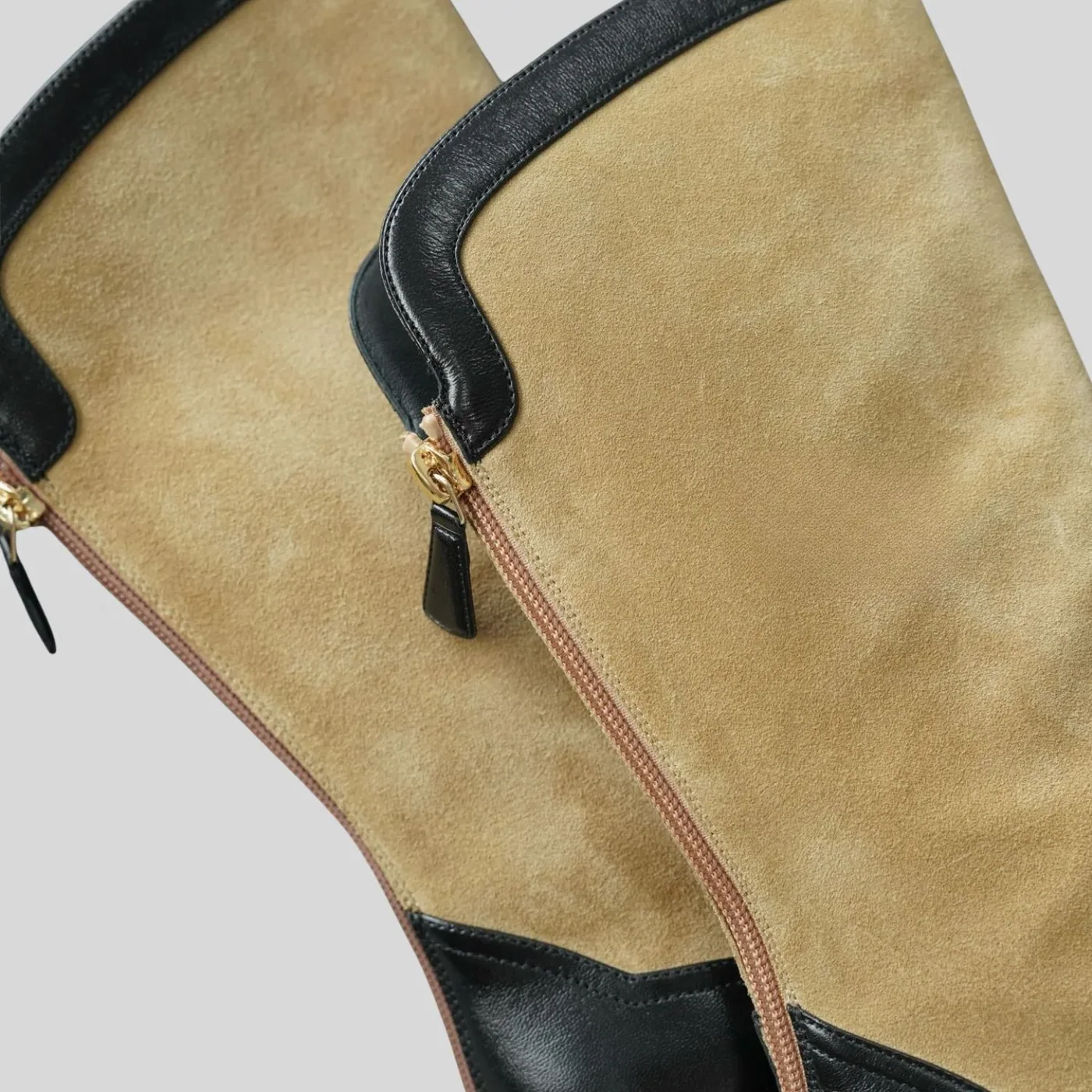 Chanel High End Handicraft Knee Boots Camel