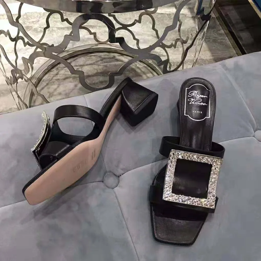 Roger Vivier Bikiviv' Strass Mules for Women in Black