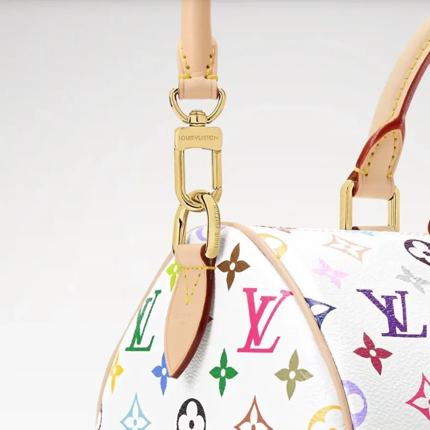 Louis Vuitton LV x TM Speedy Soft 30 Top Handle Bag in Multicolored Gold Hardware