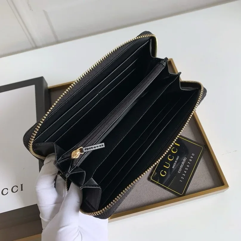 Gucci GG Marmont Zip Around Wallet Black /
