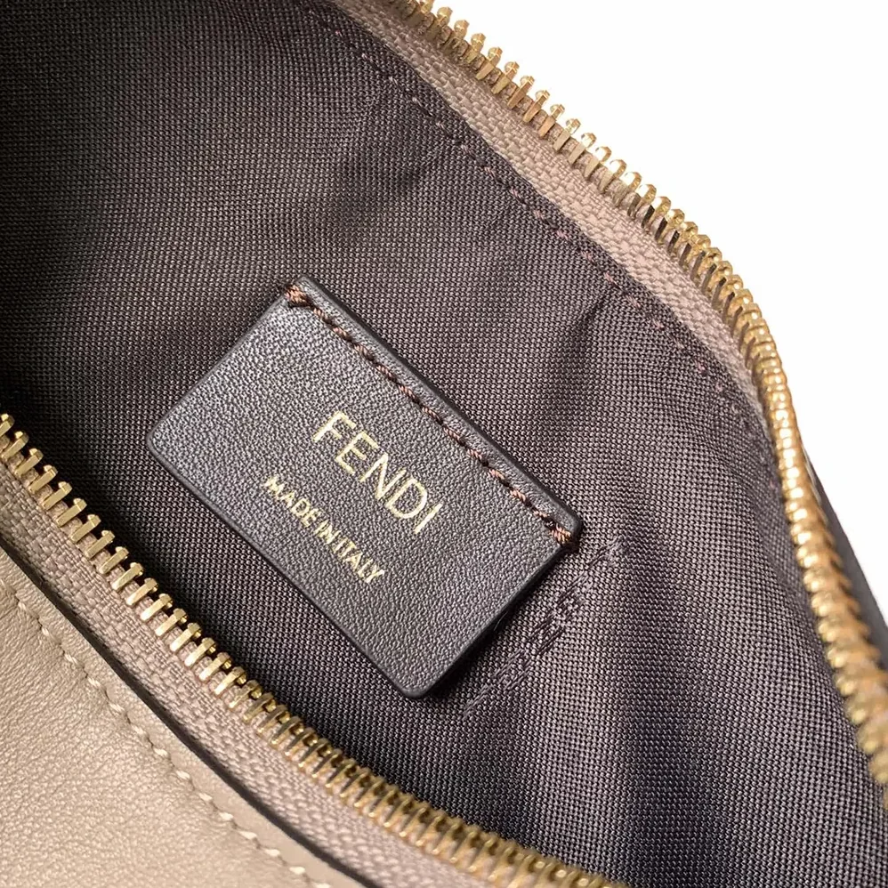Fendi Fendigraphy Mini Dove-gray Leather Mini for Women in bag