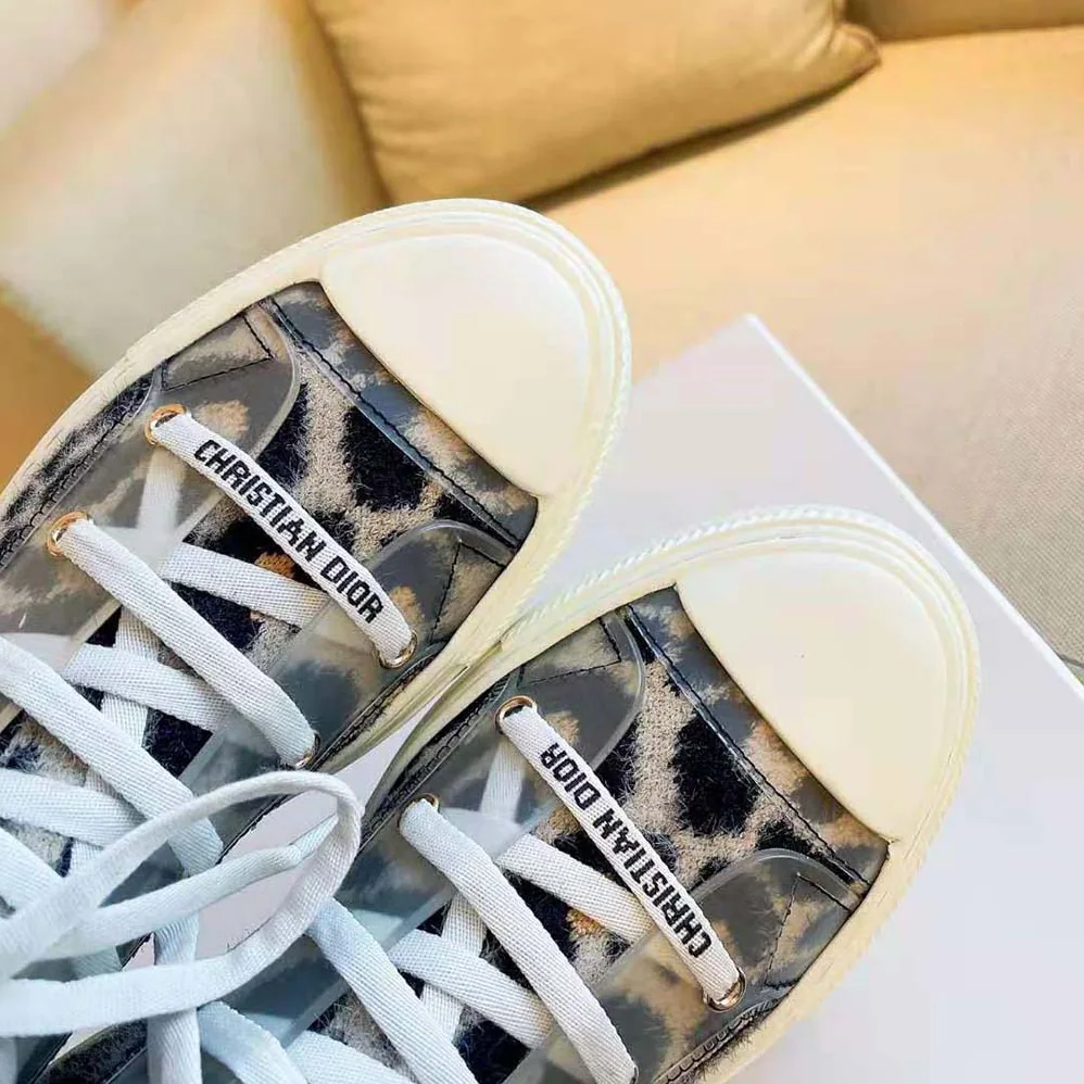 Dior Walk'n'Dior Sneaker Fur-Effect Knit Printed with Beige Multicolor Mizza Pattern for Women Dior Walk'n'Dior Sneaker Fur-Effect Knit Printed with Beige Multicolor Mizza Pattern for Women