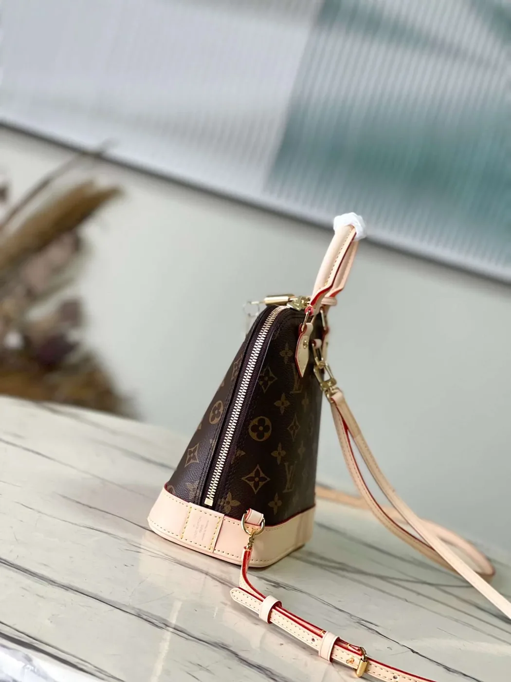 Louis Vuitton Alma Top Handle Bag in Brown Gold Hardware Louis Vuitton Alma Top Handle Bag in Brown Gold Hardware