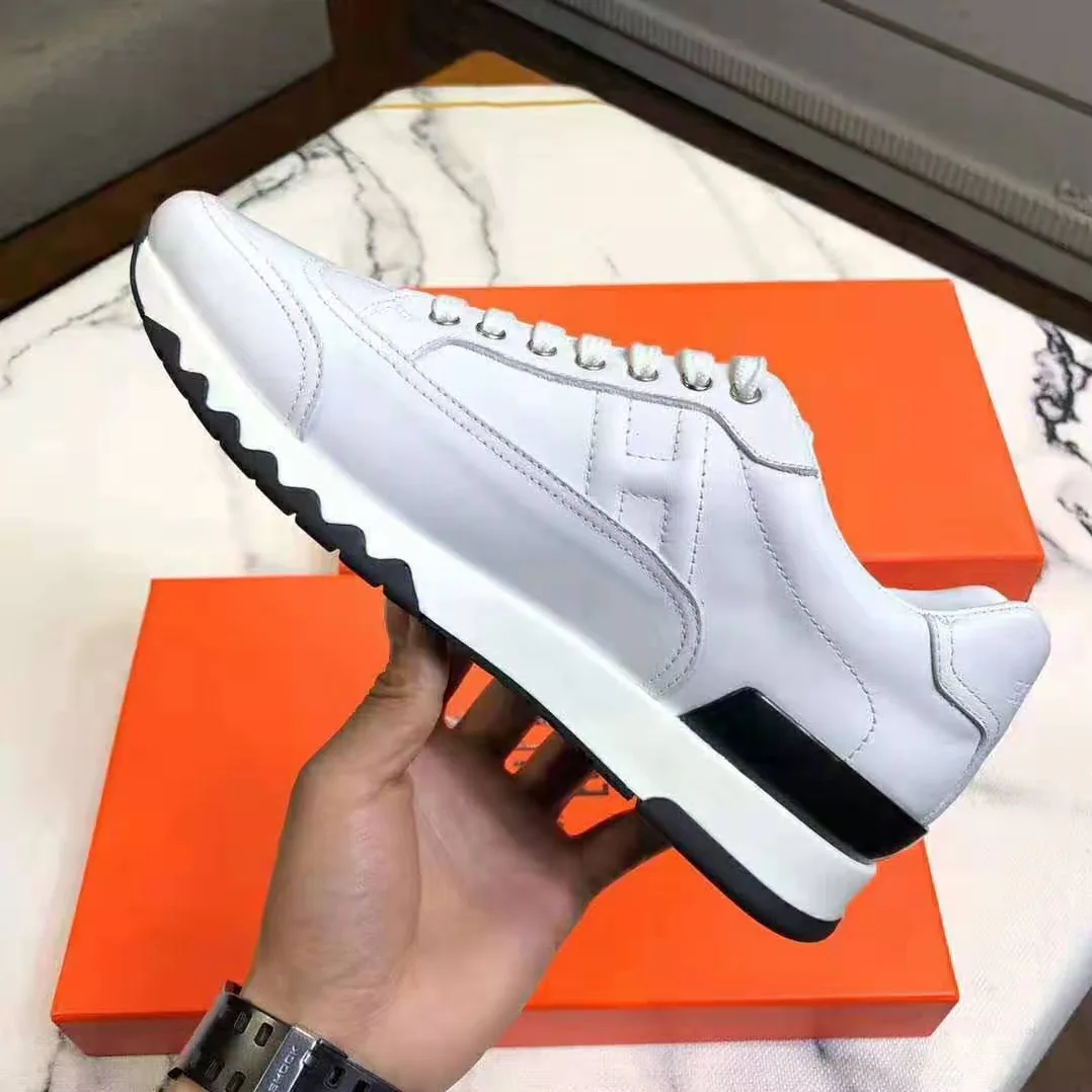 Hermes Trail sneaker in Calfskin for Women in White