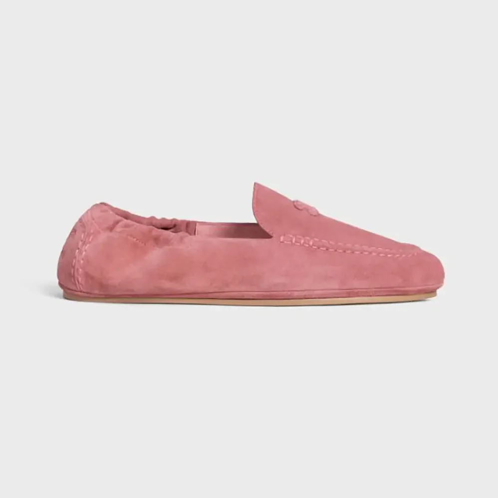 Celine Adam Loafer In Suede Calfskin for Unisex in Pink