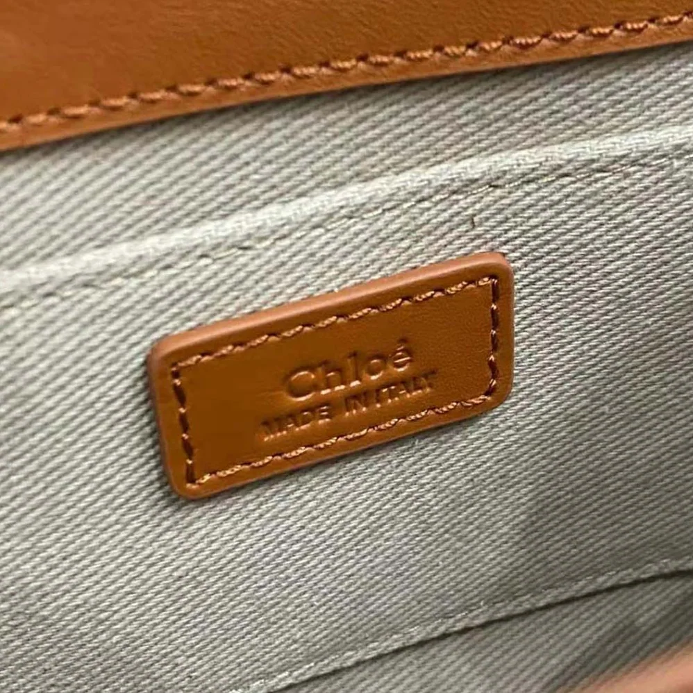 Chloe Mini Woody Tote Bag for Women in Brown
