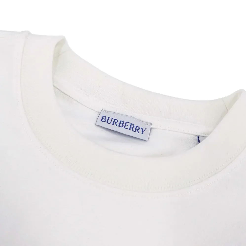 Burberry Knight Cotton T-shirt for Women in White Burberry Knight Cotton T-shirt for Women in White